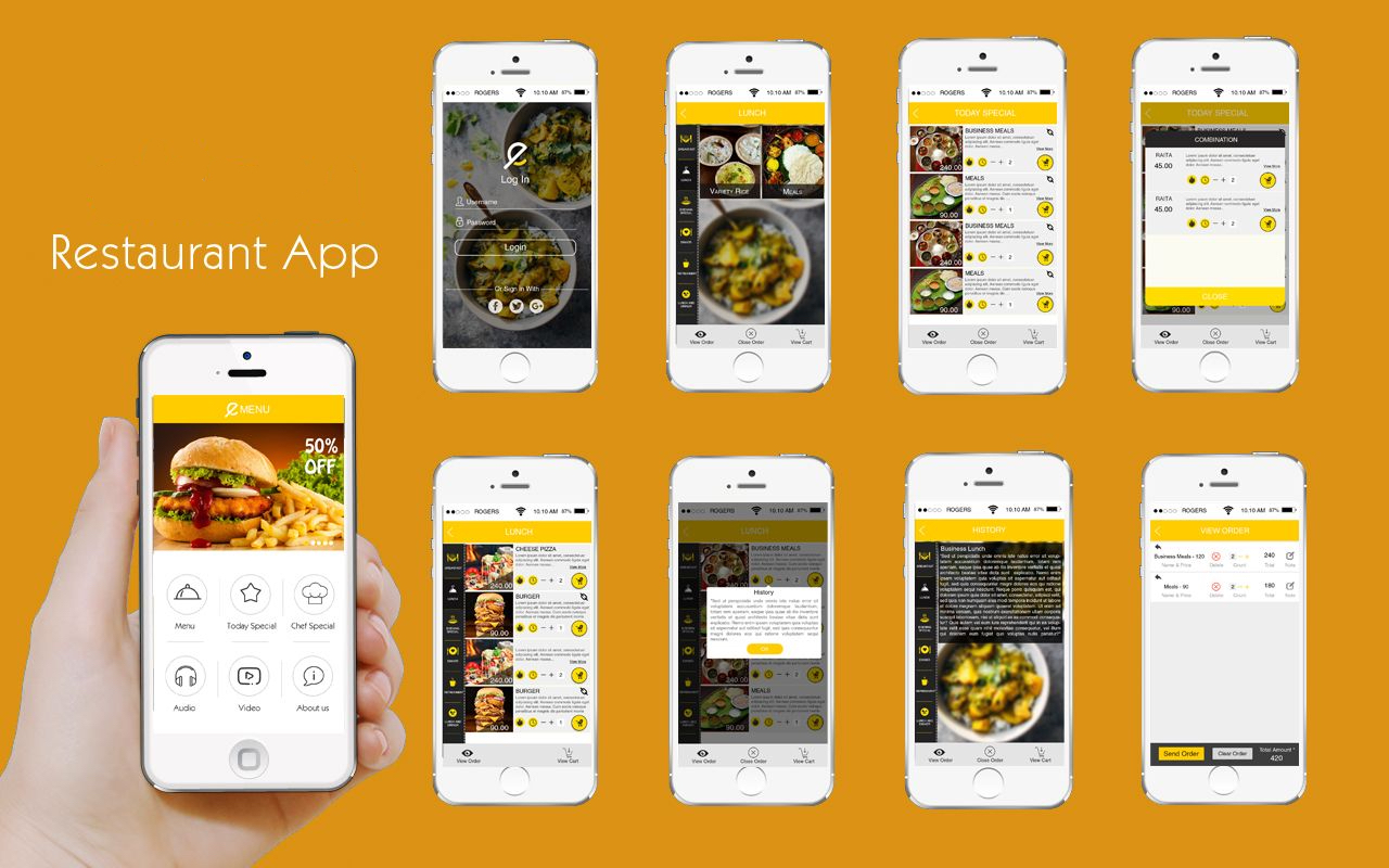 thiết kế app nhà hàng