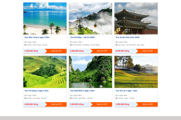 Web marketing Tour Du lịch