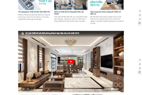 Web công ty thiết kế nội thất