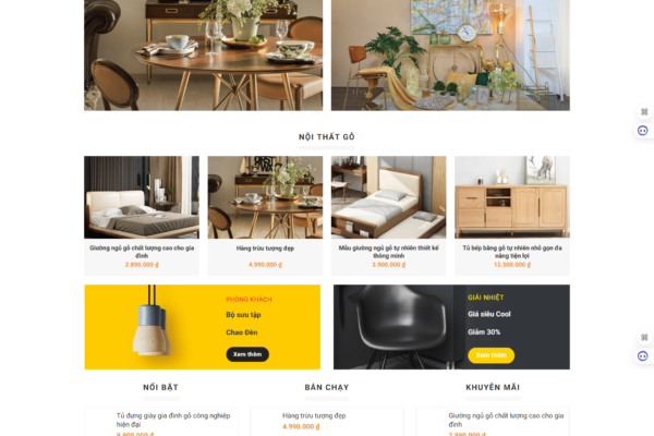 Web bán hàng Nội thất