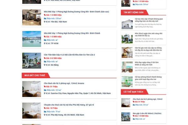 Web giới thiệu dự án Bất động sản