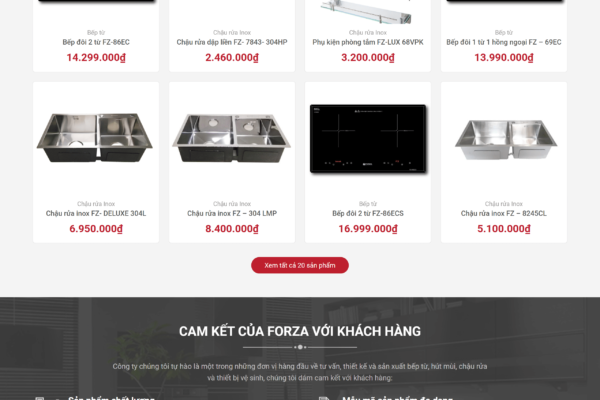 Web bán hàng Gia dụng Bếp