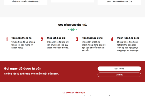 Web dịch vụ chuyển nhà