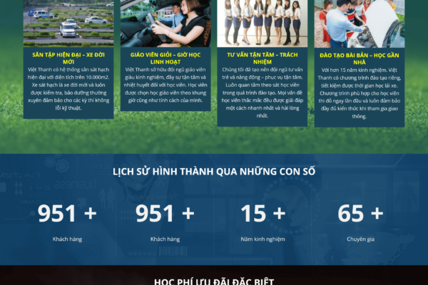 Web khóa học dạy lái xe