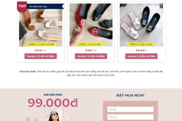 Web bán Giày nữ