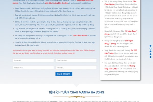 Web giới thiệu dự án Bất động sản