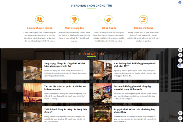 Web CTY Thiết kế và thi công nội thất