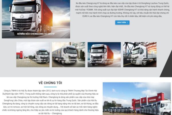 Web giới thiệu xe tải