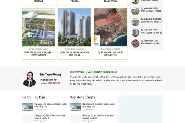 Web giới thiệu dự án Bất động sản