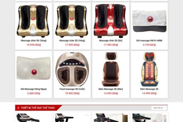 Web bán ghế massage