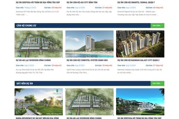 Website Bất động sản