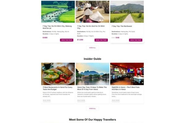 Mẫu Website Du Lịch Chuyên Nghiệp
