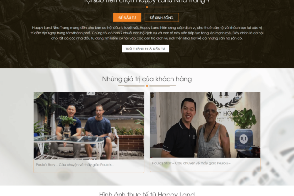 Web marketing giới thiệu dự án Bất động sản
