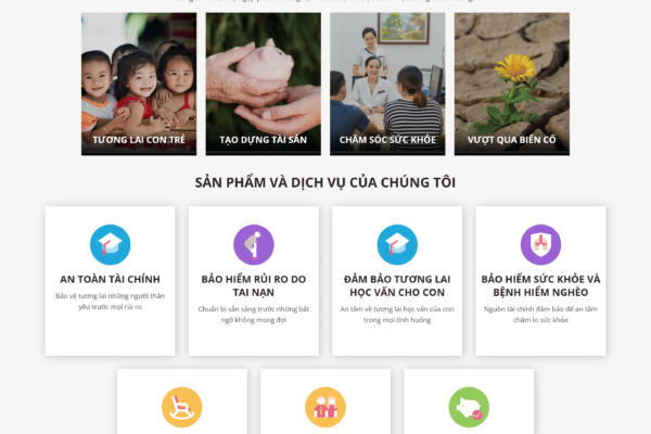 Web giới thiệu công ty Bảo hiểm