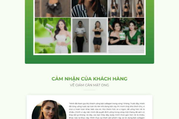 Web Sản phẩm bột giảm cân