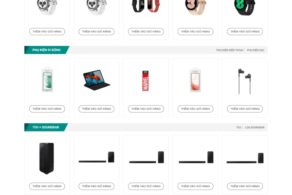 web thương mại điện tử Shop bán điện thoại và phụ kiện công nghệ