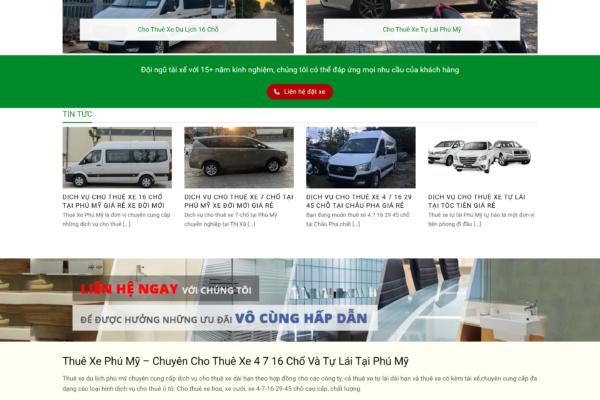 Web cho thuê xe ô tô