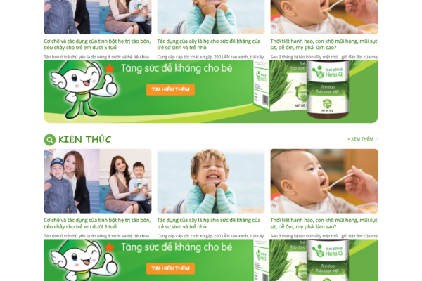 Web sản phẩm Tinh bột
