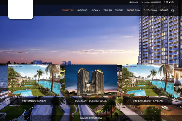 Web giới thiệu dự án Bất động sản