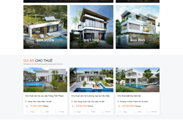 Web giới thiệu dự án Bất động sản