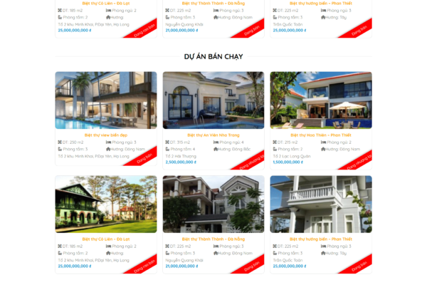 Web giới thiệu dự án Bất động sản