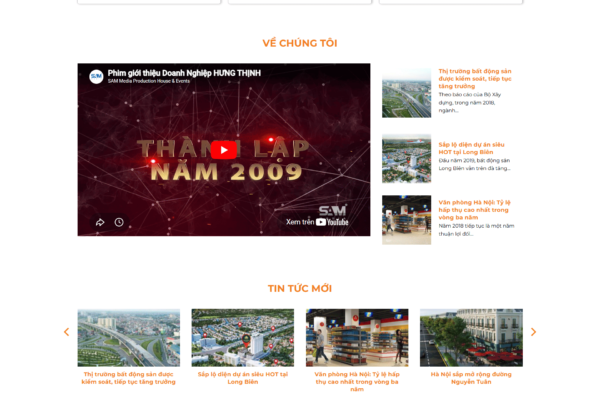 Web giới thiệu dự án Bất động sản