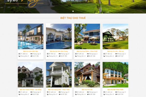 Web giới thiệu dự án Bất động sản