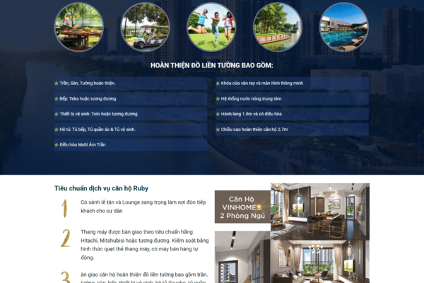 Web giới thiệu dự án Bất động sản