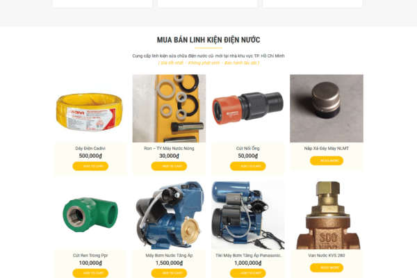 Web công ty sửa chữa điện nước