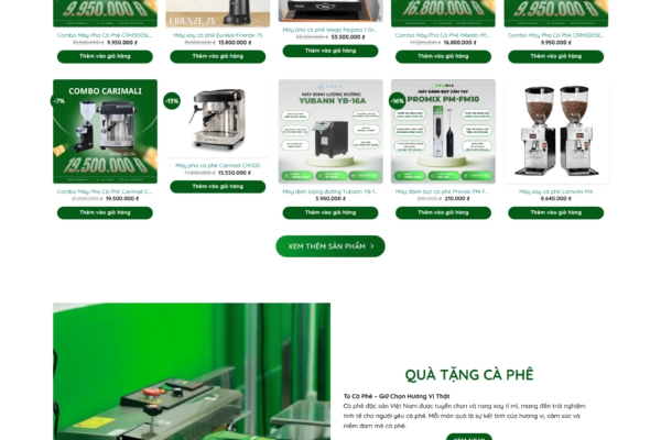 Website thương hiệu cà phê