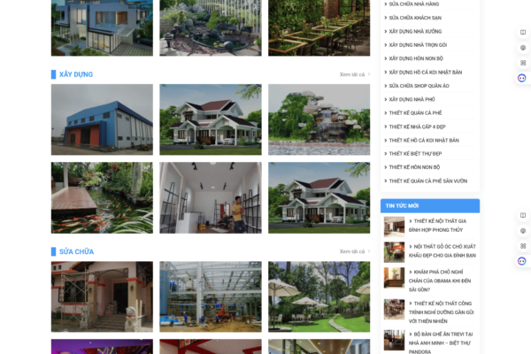 Web dự án xây dựng