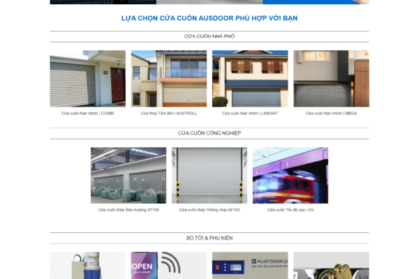 Website giới thiệu về cửa cuốn