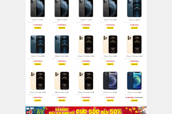 Website điện máy xanh