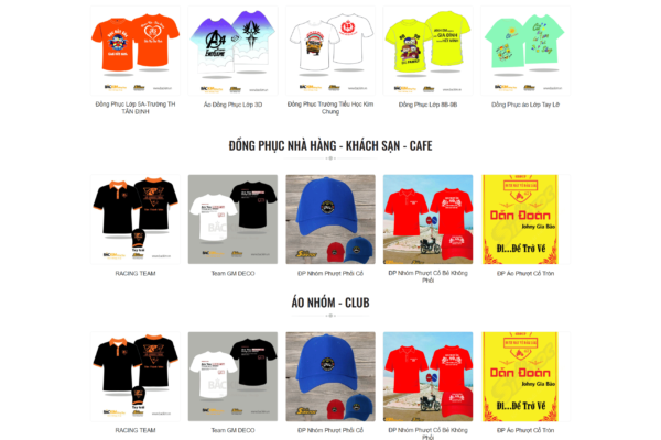 Website bán đồng phục