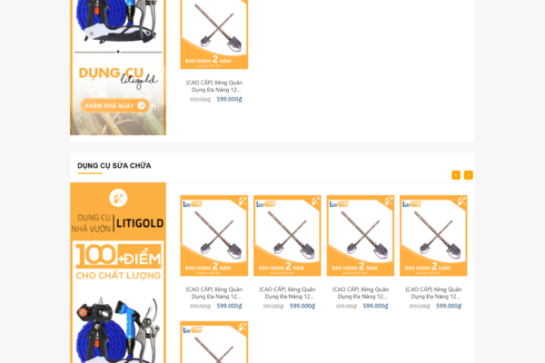 Website bán dụng cụ nhà vườn