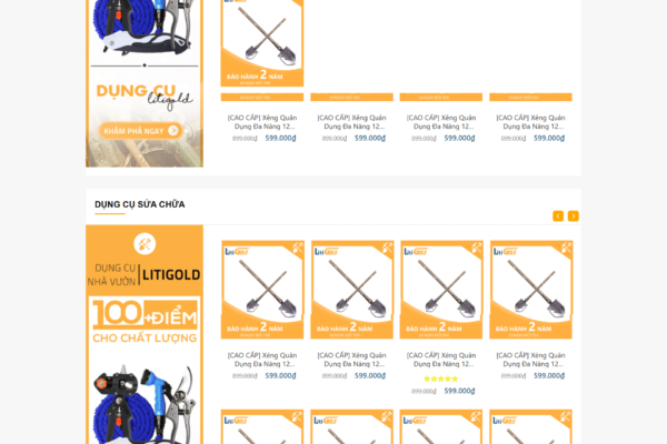 Website bán dụng cụ nhà vườn