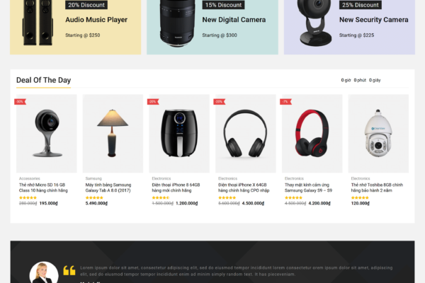 Website bán hàng điện máy