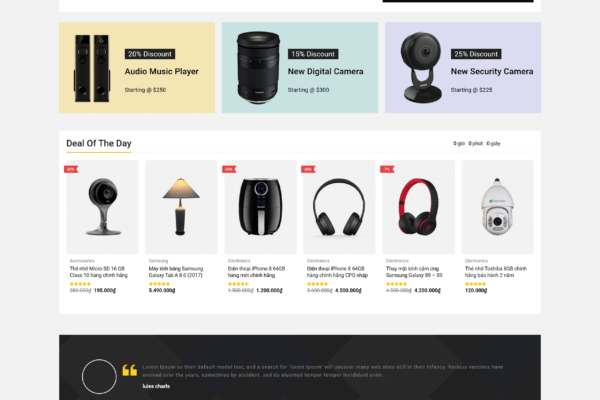 Website bán hàng điện máy