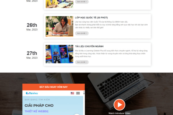 Website khóa học tiếng Anh