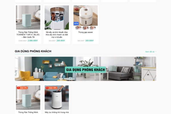 Website bán đồ gia dụng thông minh