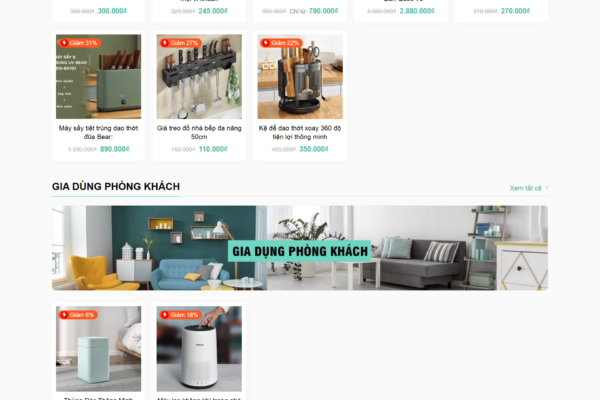Website bán đồ gia dụng thông minh