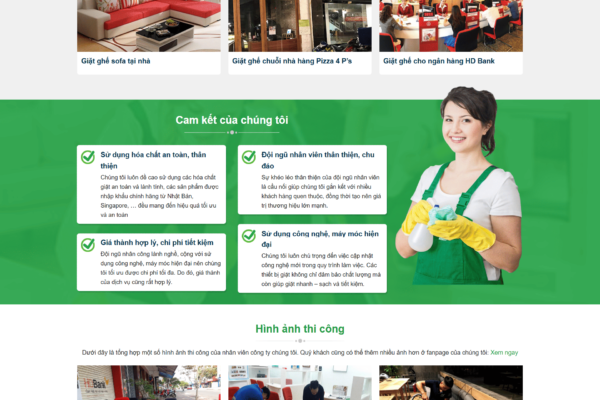 Website dịch vụ vệ sinh văn phòng