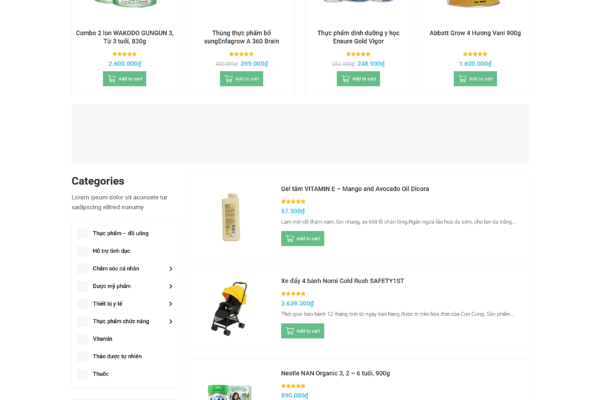 Website bán dược phẩm và thiết bị y tế