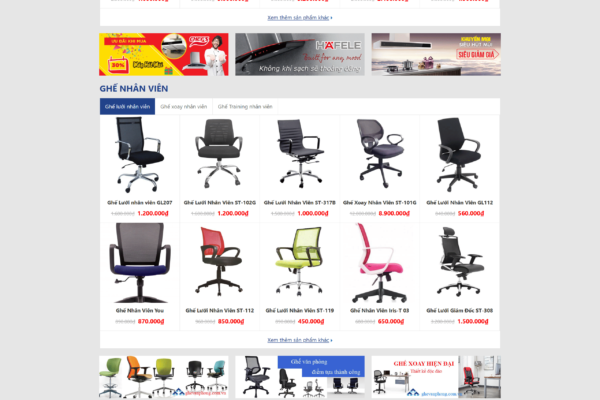 Website bán ghế văn phòng