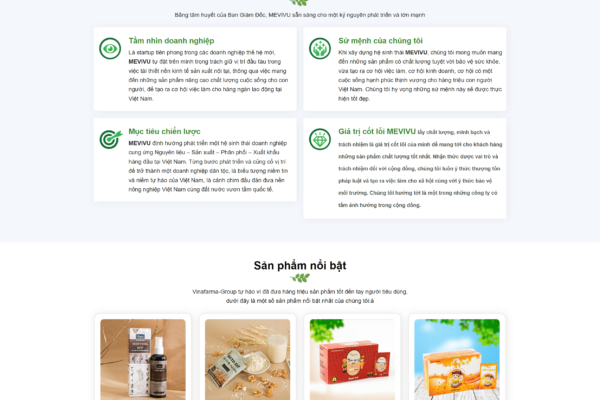 website bán thực phẩm dinh dưỡng