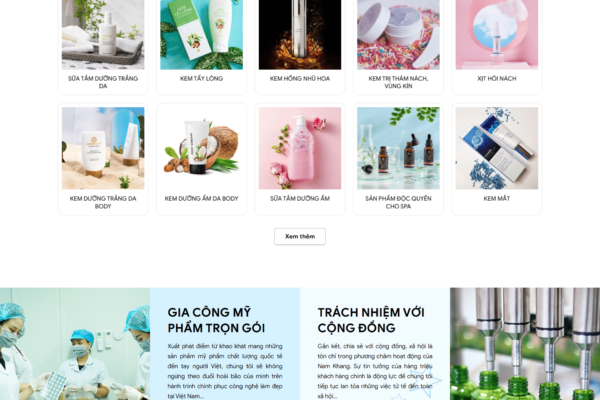 Website gia công mỹ phẩm