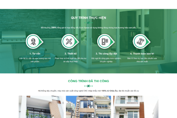 Website giới thiệu doanh nghiệp về cửa nhôm kính