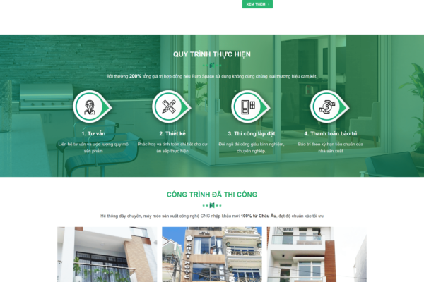 Website giới thiệu doanh nghiệp về cửa nhôm kính
