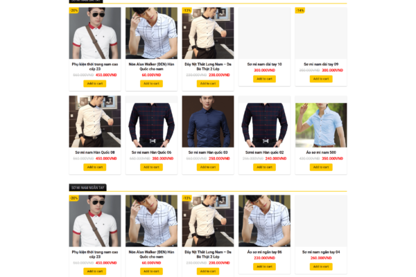 Website bán áo quần