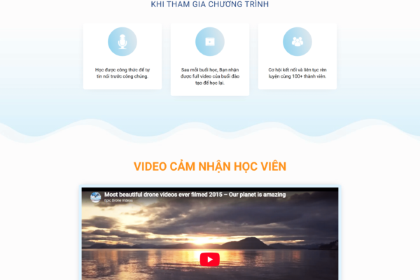 Web giới thiệu quảng bá khóa học